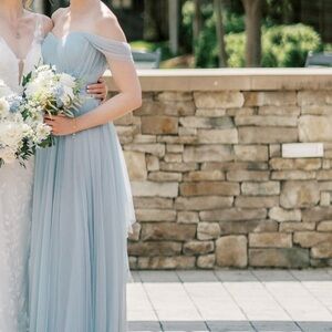 Revelry Light Blue Bridesmaid Dress